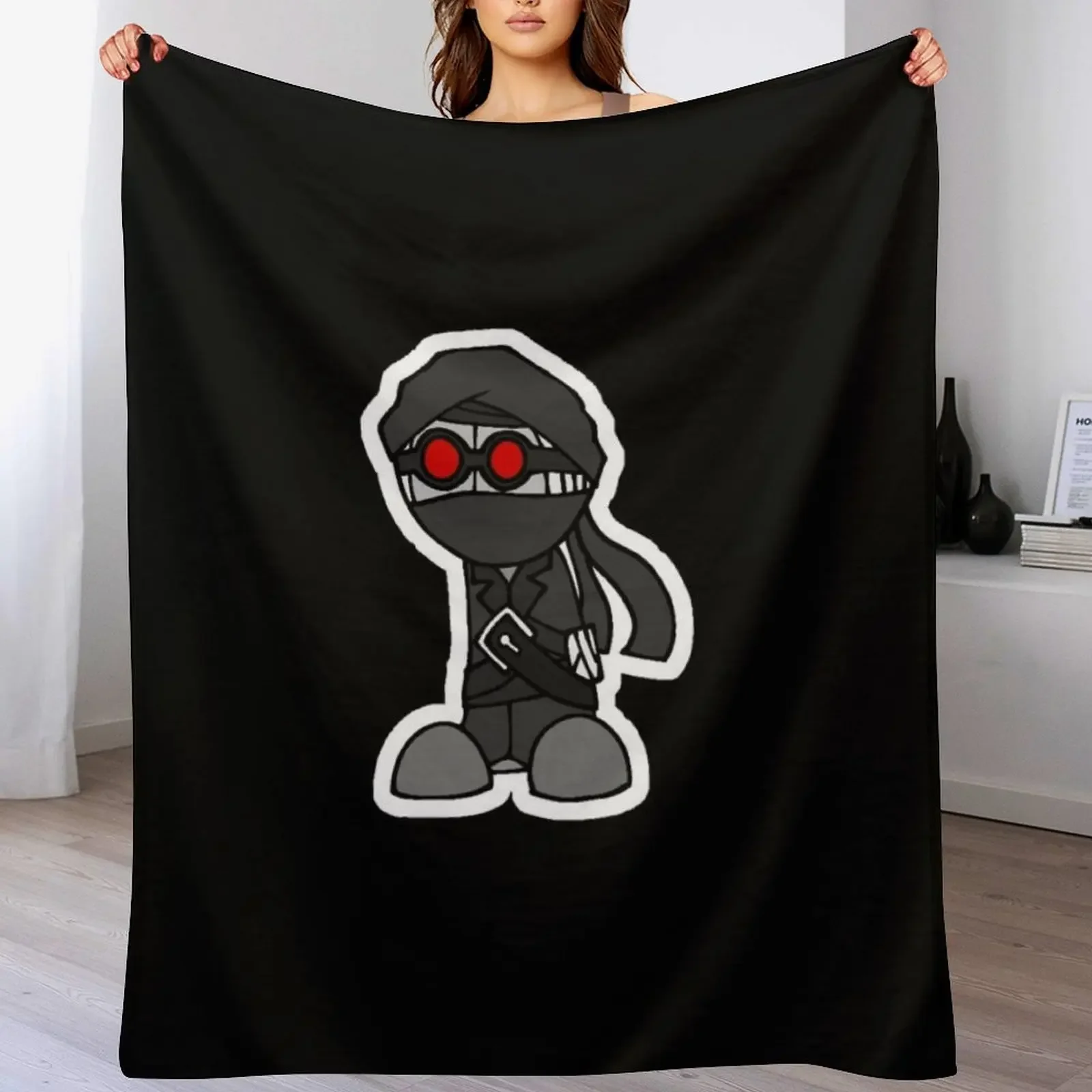 

Madness Combat Hank J. W Throw Blanket Soft Plush Plaid Single Soft Big Luxury Brand Blankets