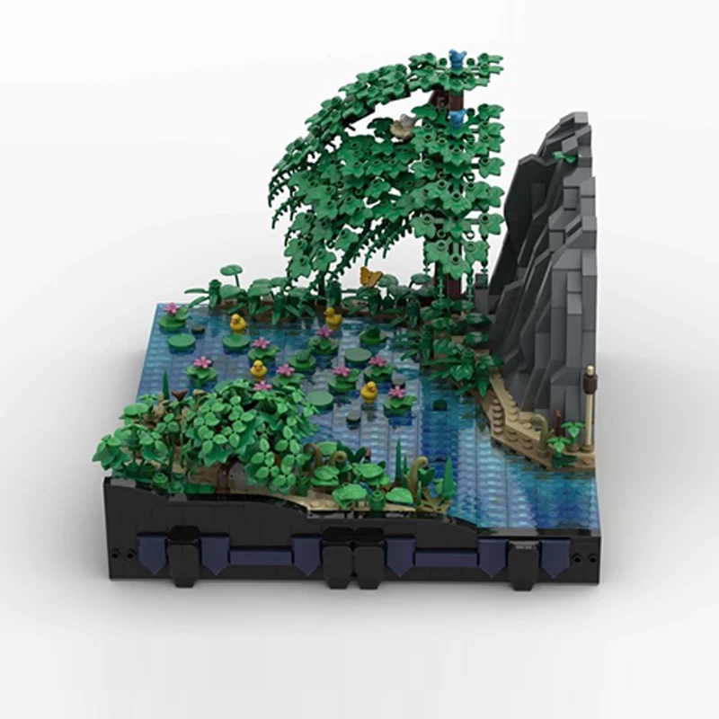 Medieval Castle Model MOC Building Bricks Shore And Landscape Modular Technology Children Holiday Gifts Assemble Toys Suit