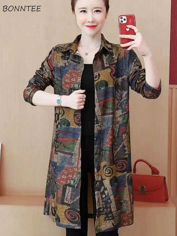 

Vintage Trench Women Autumn Winter Plus Velvet Coat Designed Loose Casual Streetwear Elegant Outwear Aesthetic Womens