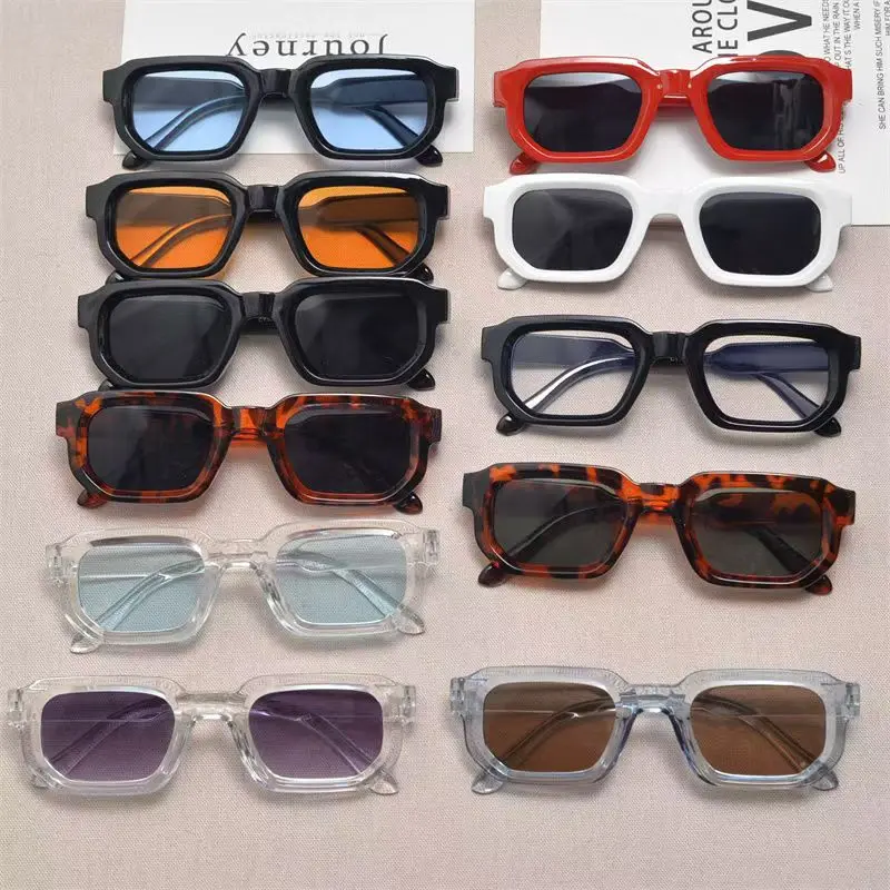 

Fashion Small Rectangle Jelly Gray Sunglasses Women Shades Retro Square Leopard Men Women Sun Glasses