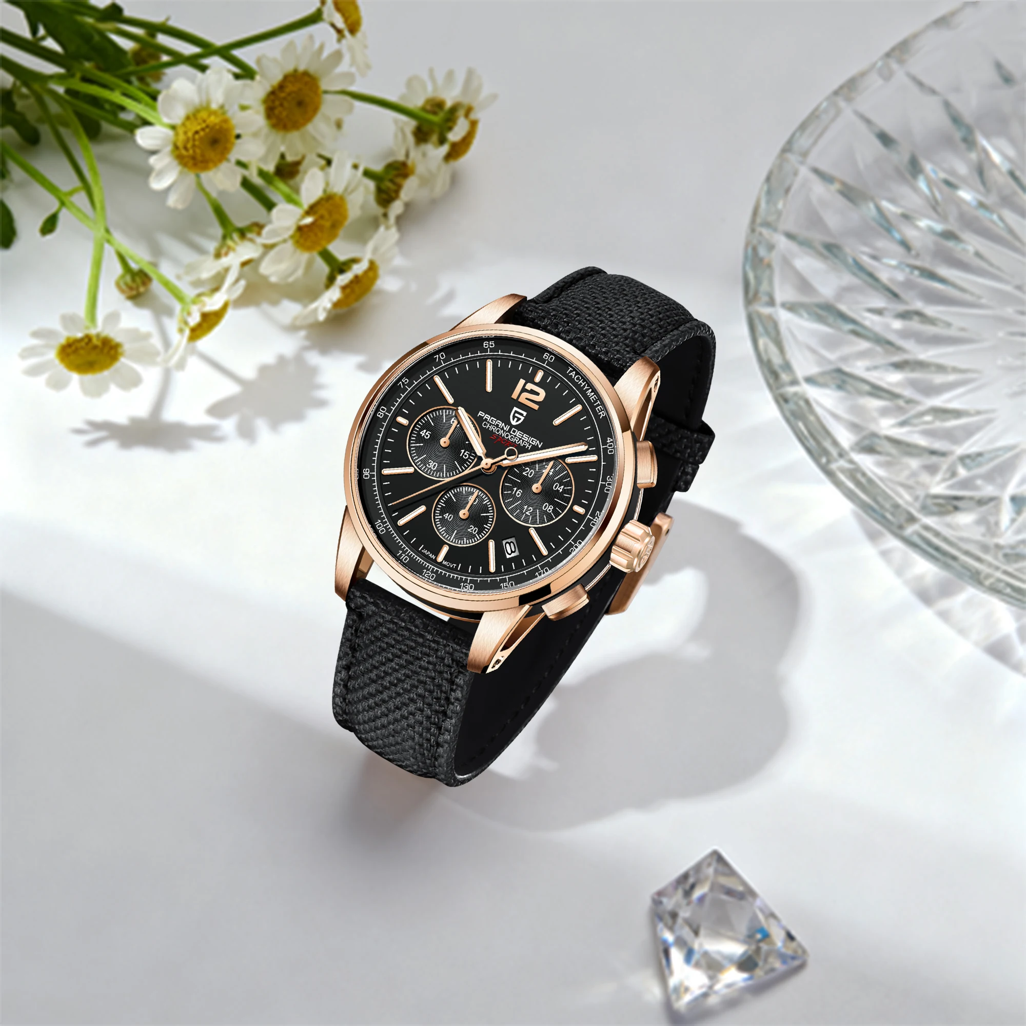 PAGANI DESIGN Men Quartz Watch The Top Luxury Choice For Nobles Small Three-Pin Sapphire Glass Tachometer Waterproof Chronograph
