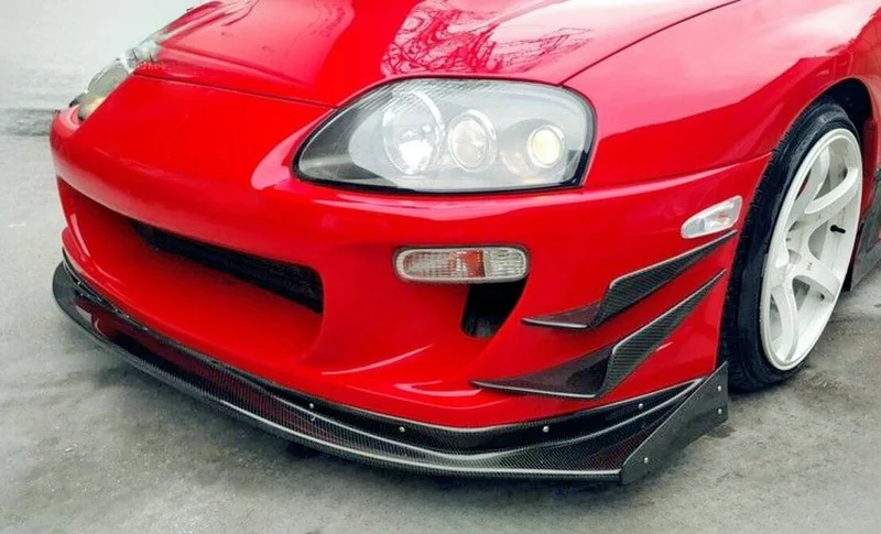 

Carbon fiber 93-98 Supra MK4 JZA80 VRS Type front bumper canard 4Pcs Lightweight modification accessories