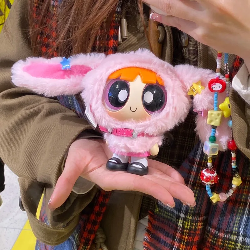 Toptoy powerpuff meninas manto boneca série caixa cega presente de aniversário brinquedo pingente boneca anime dos desenhos animados periférico decoração de mesa