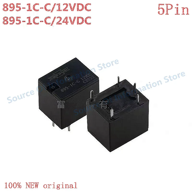 

5Pcs 895-1C-C Relay 12VDC 24VDC 5-Pin 20A