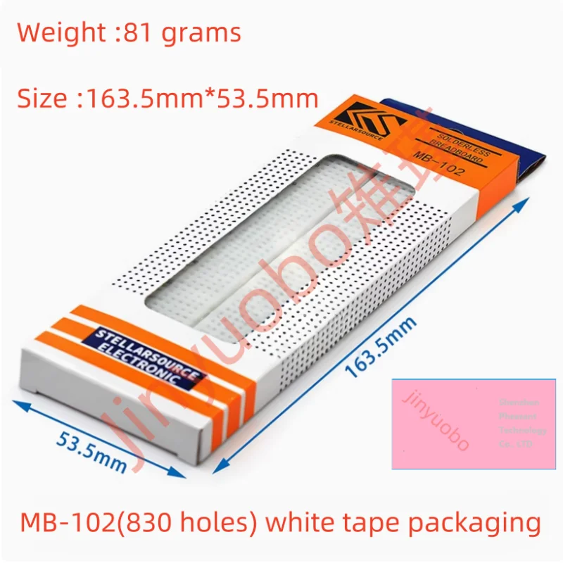 MB-102 Red and Blue Line Breadboard 830-hole Breadboard Experimental Connection Board 165×55×10mm