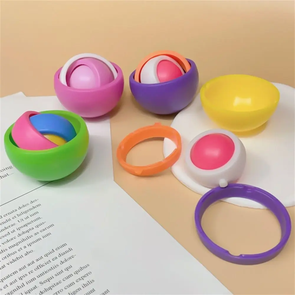 Giocattolo per bambini Palline 3D Giroscopio Giocattoli sensoriali Flessibilità Fidget Spinner Lanciare Puzzle Trottola Bambini Adulti