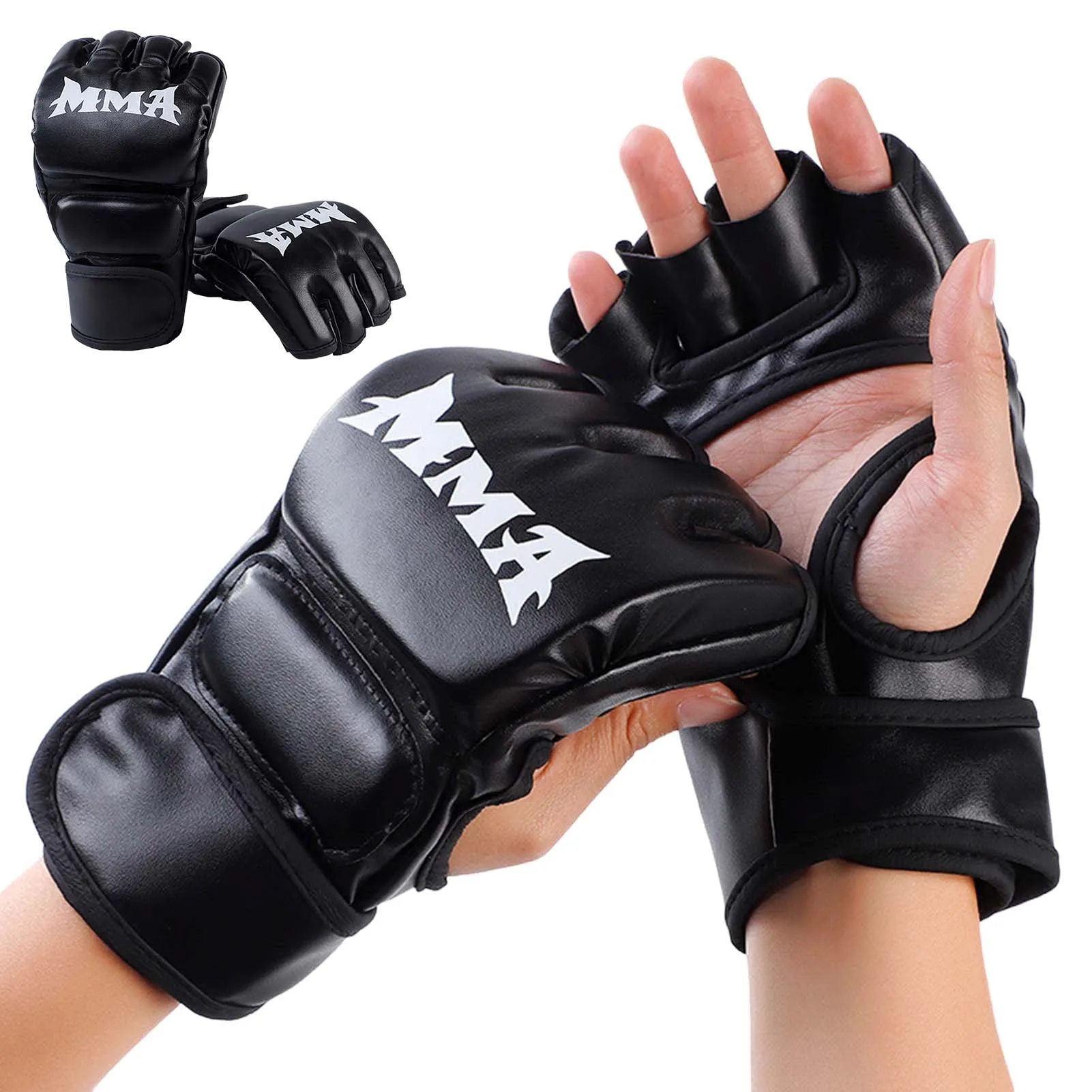 Gants MMA d'entraînement d'arts martiaux, Construction Durable, résistance aux chocs, mitaines de Sparring adaptées au sac de boxe