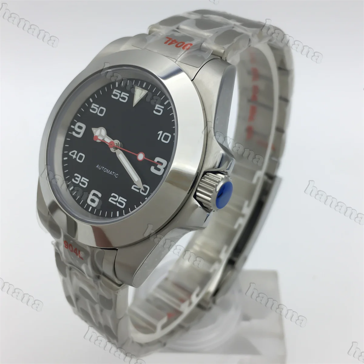 BLIGER 40 ミリメートル NH35A メンズダイビング防水自動時計 PT5000 ムーブメントサファイアガラスステンレススチールブレスレット