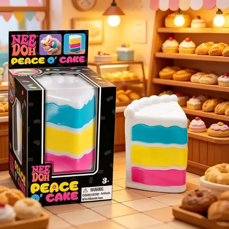 Brand-new Needoh Cream Cone Ice Cream, Gradual Effect Ice Cream Pizza Cake Slice, with Decompression Function and Music Effect.