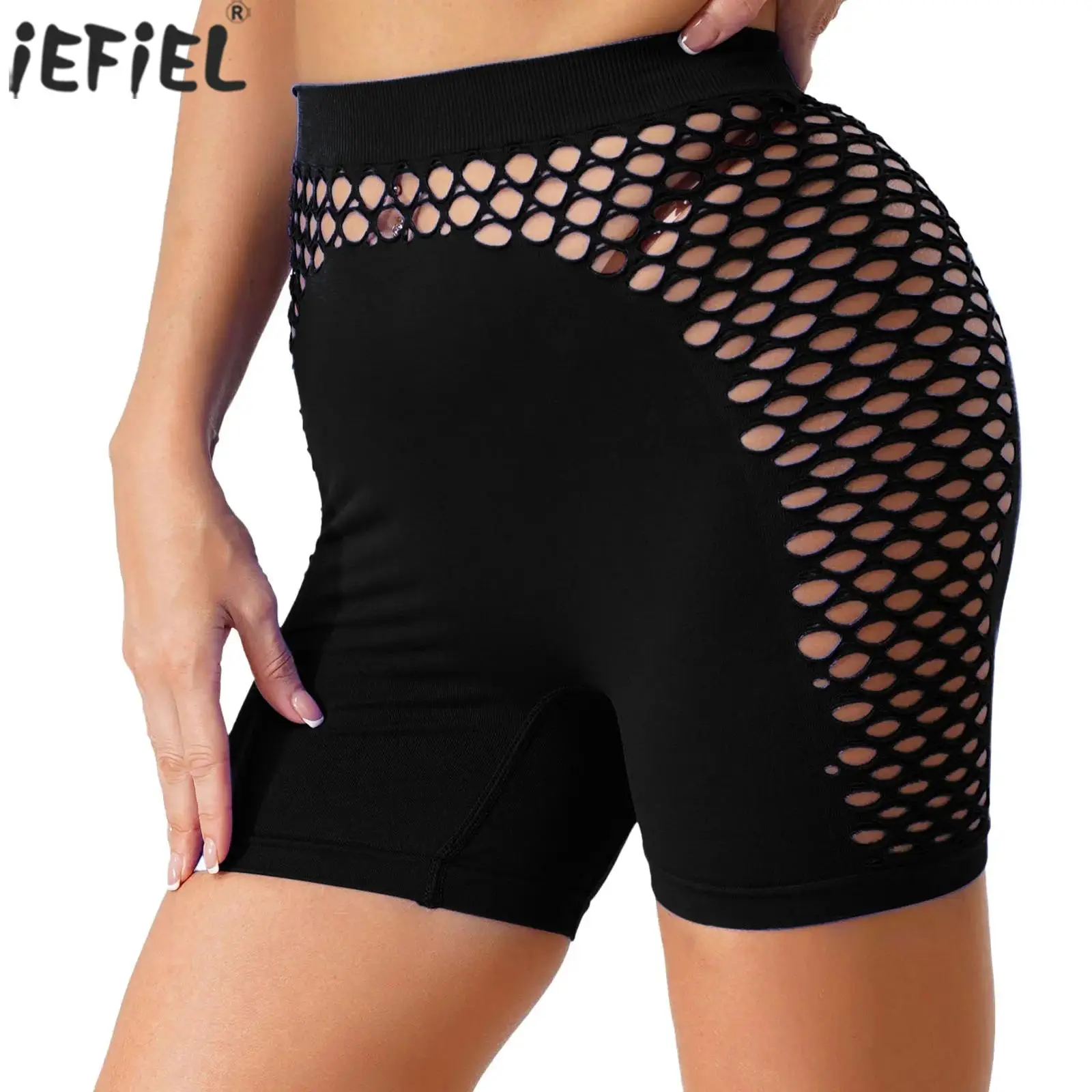 

Women Athletic Stretchy Sport Shorts Side Cutout Breathable Comfortable Mini Shorts for Yoga Workout Gym Fitness Running Wear
