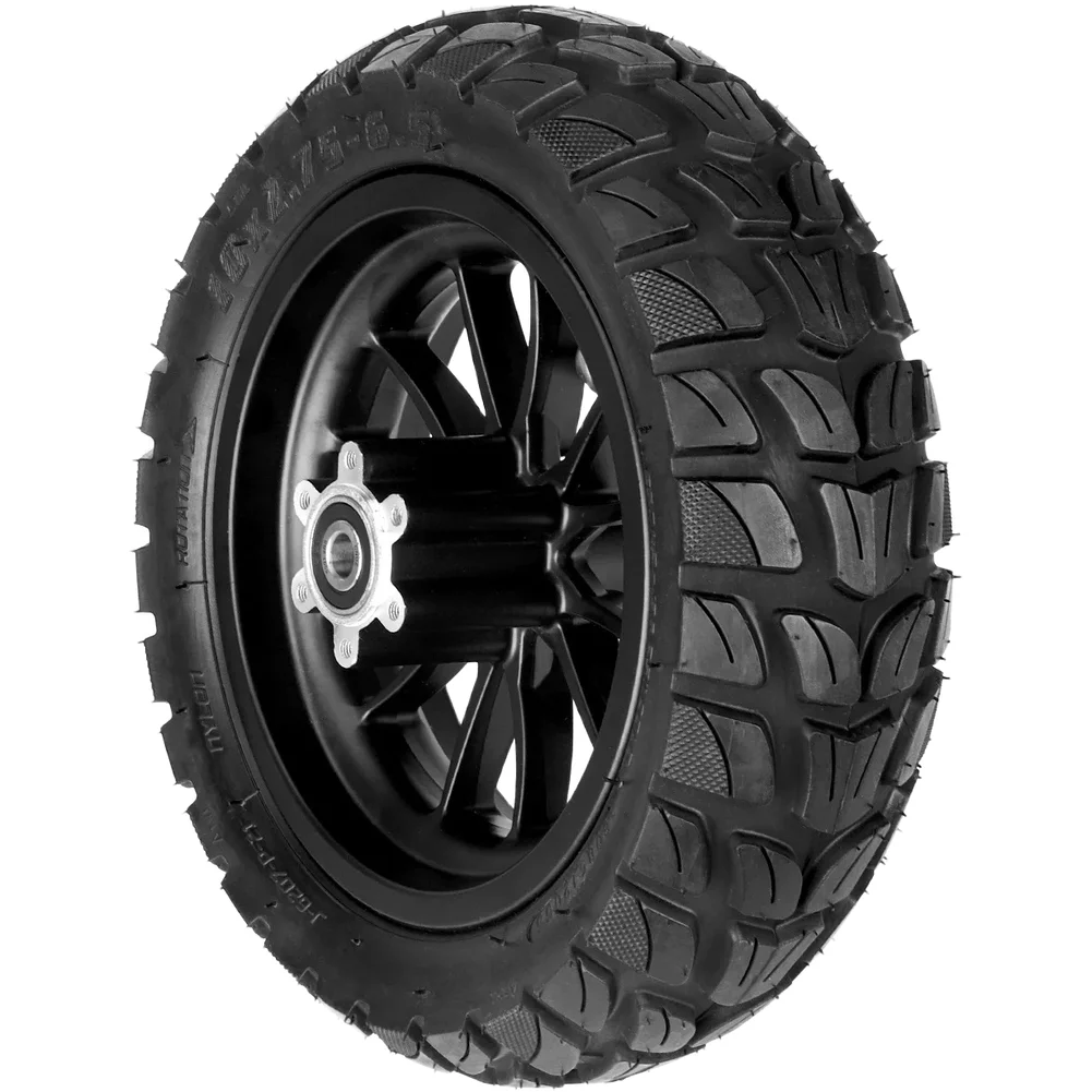 Self Balance Scooters Front Hub Replacement Black Electric Scooter Front Wheel Robust Construction Enhanced Grip