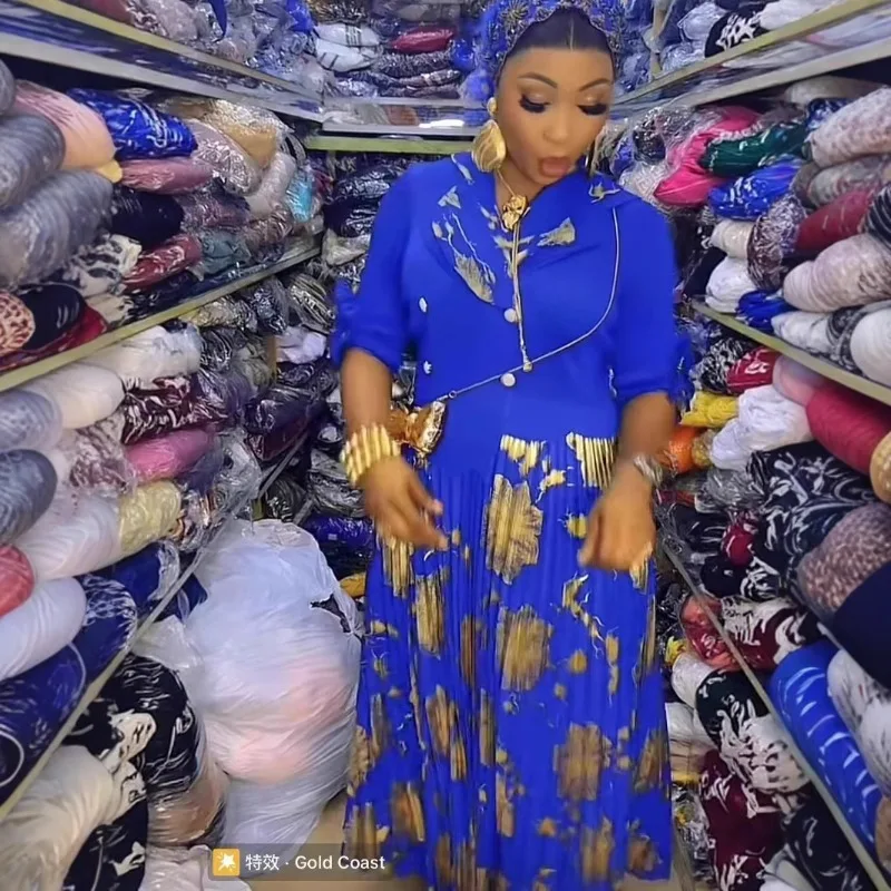 Miyake 2025 Nowe Sukienki Damskie Plus Size Modny Nadruk Codzienne Duże Elastyczne Bez Kłopotów z Prasowaniem Odporne na Zagniecenia Odzież Afrykańska Sukienka na Bal Plisowana