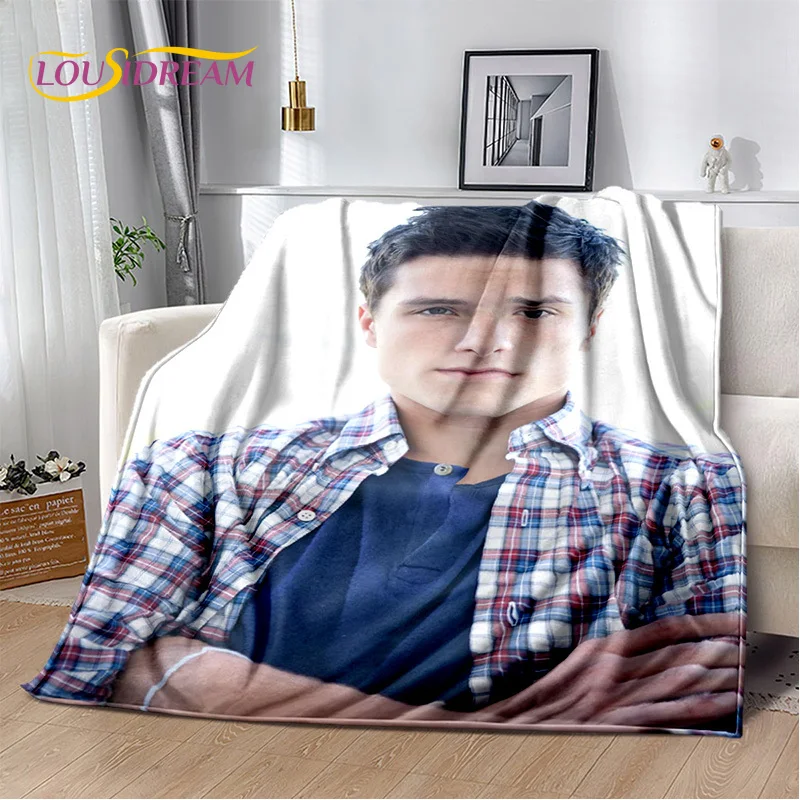 

3D Handsome Josh Hutcherson Star Soft Flannel Blankets,Throw Blanket Comfortable Blanket for Picnic Beds Home Bedroom Cover Kids