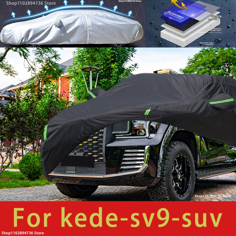 

For Kade SV9 Fit Outdoor Protection Full Car Covers Snow Cover Sunshade Waterproof Dustproof Exterior black car cover