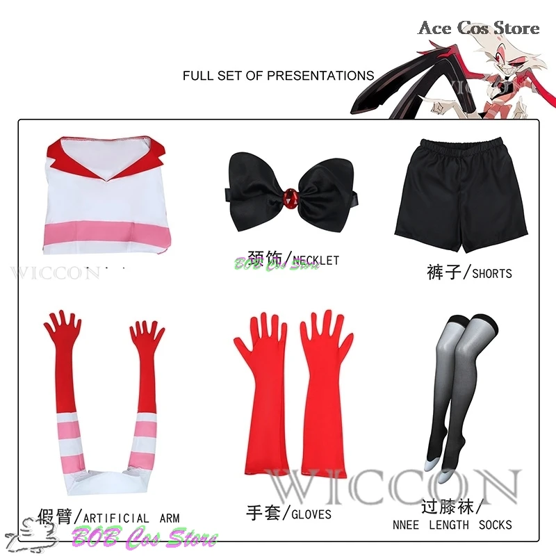 Anime Hazbin Angel Dust Hotel Cosplay Spider Costume Spider AD Unisex Suit Four Leg Clothes Uniform Angel Sexy Halloween Party