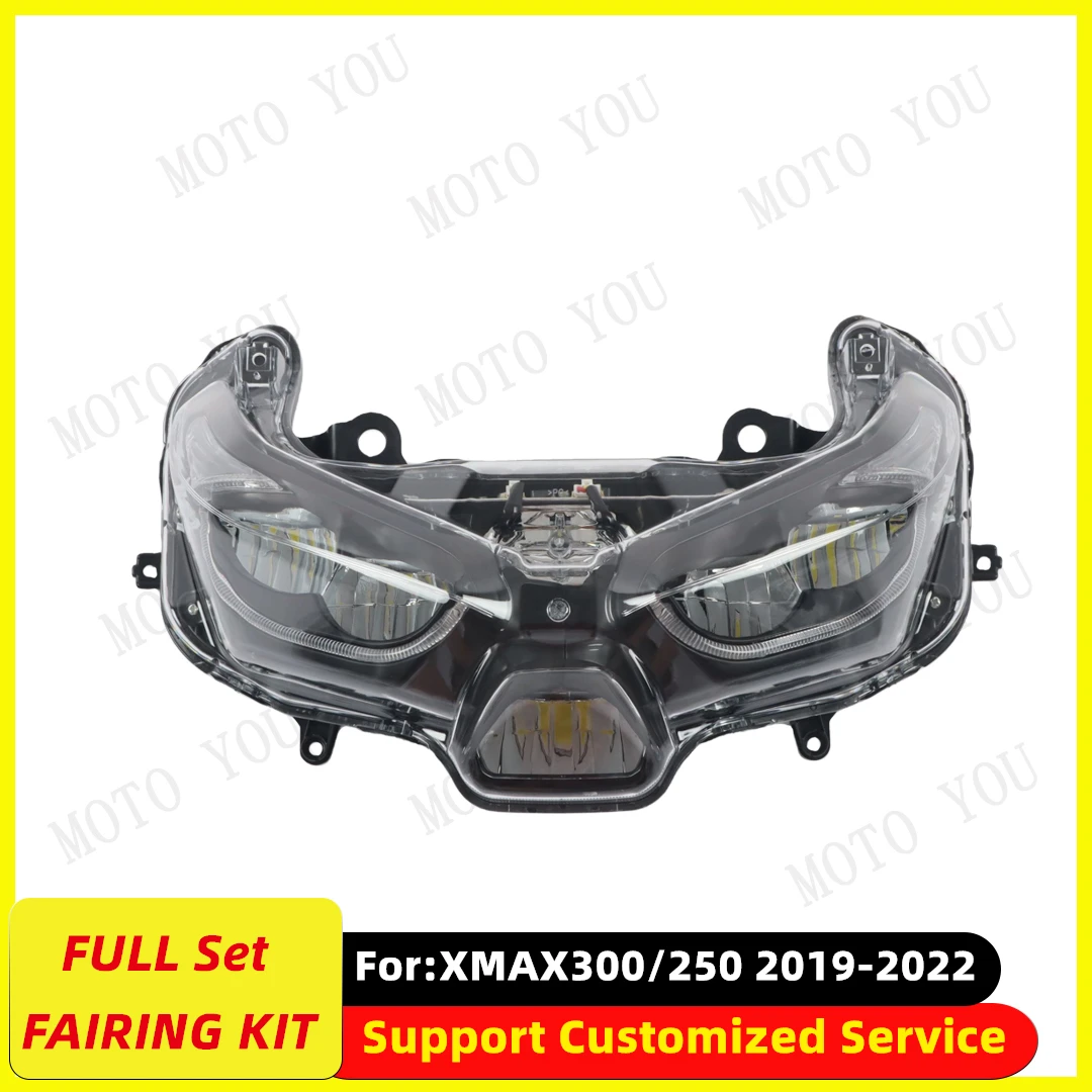 

For Yamaha Xmax300 250 125 Modified Parts LED + ABS Plastic Headlight Assembly 2017 2018 2019 2020 2021 2022