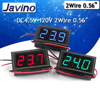 2-Draht-DC-Spannungsmesser DC5V-120V Umkehrschutz 0,56 Zoll LED-Digitalanzeige Komponenten für Elektromobil Motorrad Auto