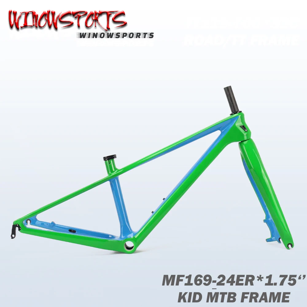 New 13.5inch School Student Carbon Mountain Bike Frame Kids MTB Frame 24ER children Hardtail MTB Carbon Frame