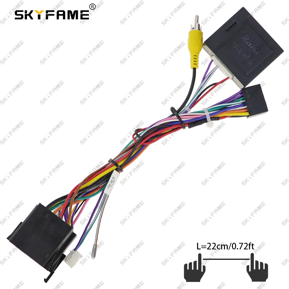 SKYFAME 16Pin Car Wiring Harness Adapter With Canbus Box Decoder For Geely Gleagle GC7 2012-2013 Android Radio Power Cable