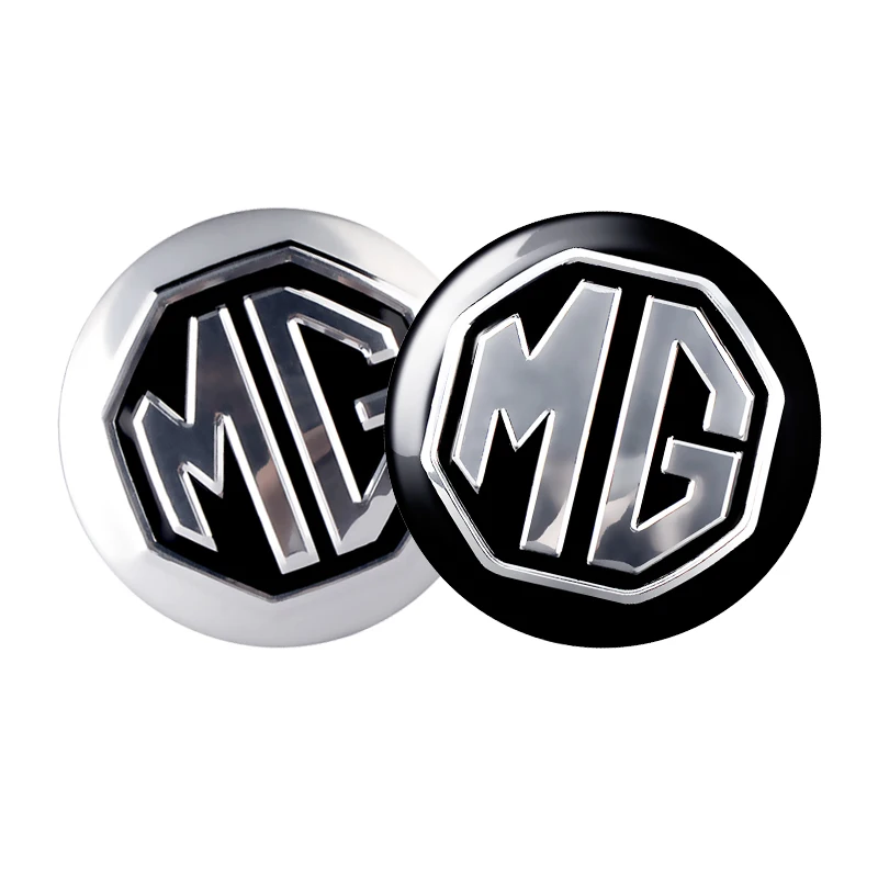4 قطعة عجلة السيارة مركز محور قبعات شارة ملصق ديكور الشارات لموريس المرآب MG ZS 7 6 Cyberster MG4 EV ES5 HS واحد GT GS MG3 MG6