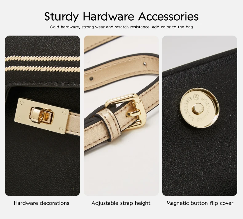 Foxer Kommut Damen Mid Handtasche Damen stilvolle Umhängetasche Hochleistungs-Umhängetasche Split Leder Luxus klappe Umhängetasche – Detail 6