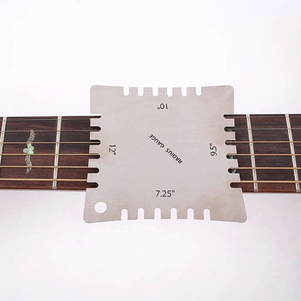 Guitar Radius Gauge Set 4 Piece Metal Rust Resistant Fingerboard Bridge Curvature Measuring Tools