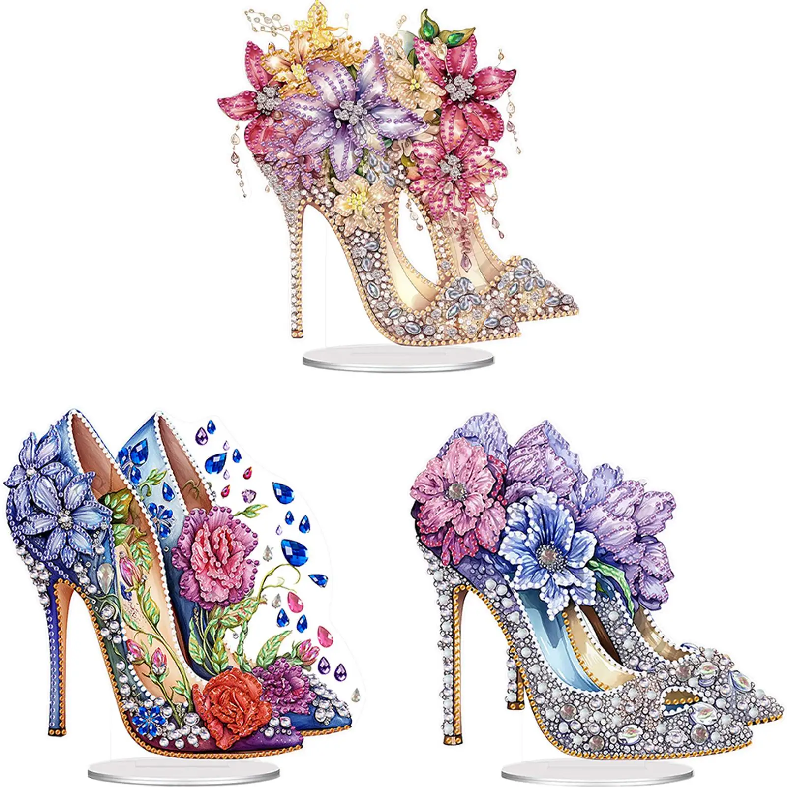 2D Flat High Heels …