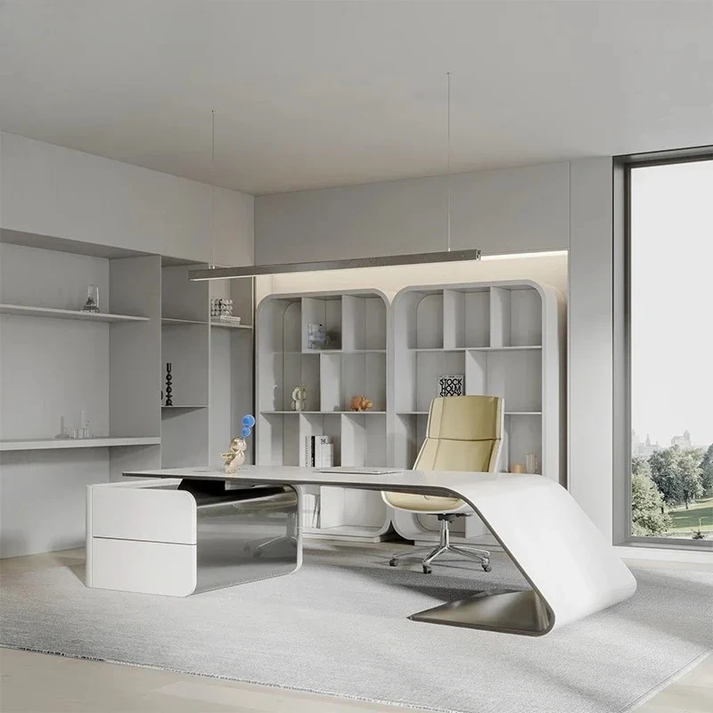 

Painting boss table simple modern high-end technology paint desk