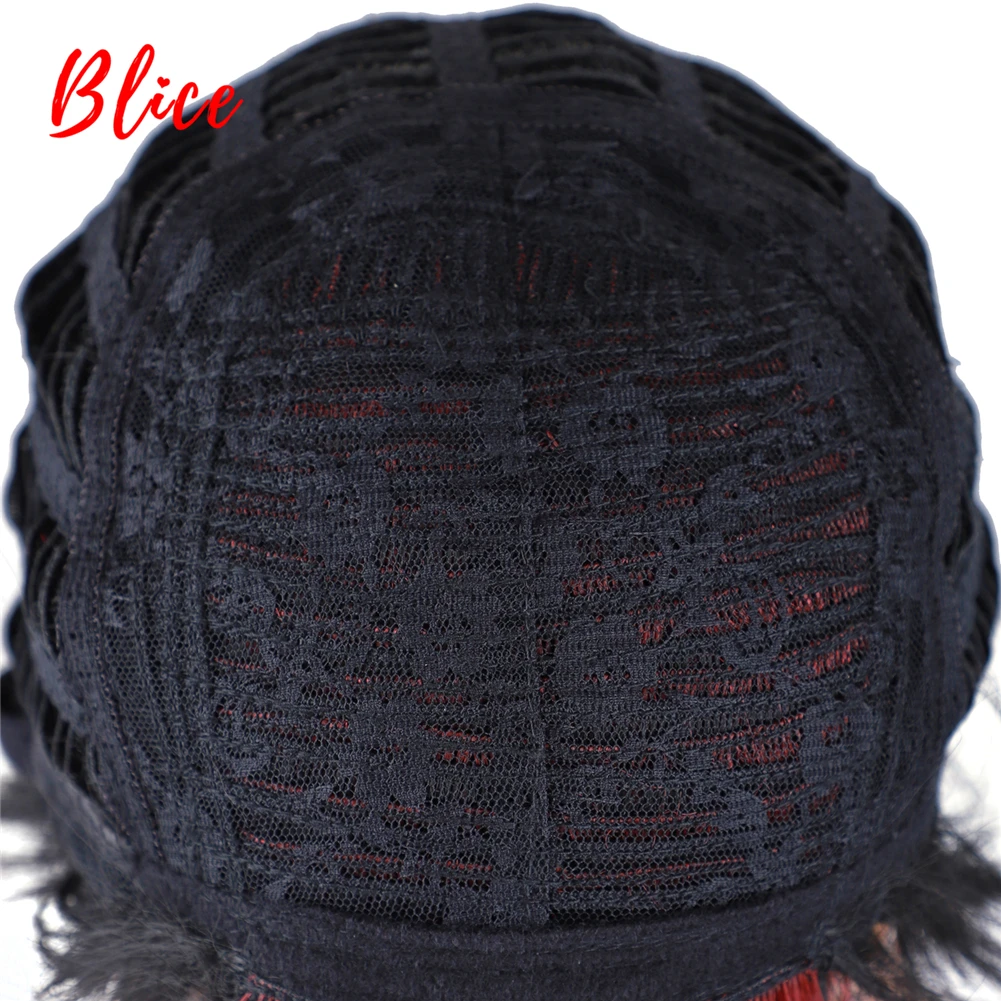 Blice Male Synthetic Short Straight Dark Brown Wig HALLOWEEN COSTUME Men  African American Women Hair Extensions Cosplay