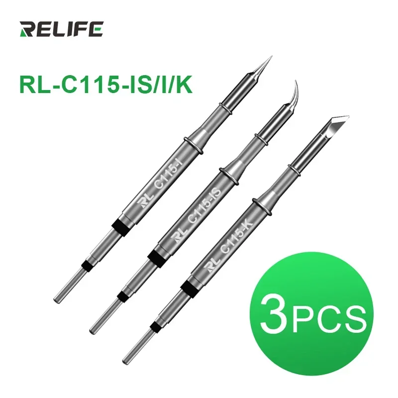 RELIFE RL-C115 (I/IS/K) Universal C115 Soldering Iron Tip Replacement Head Replacement Repair Soldering Station Welding GVM