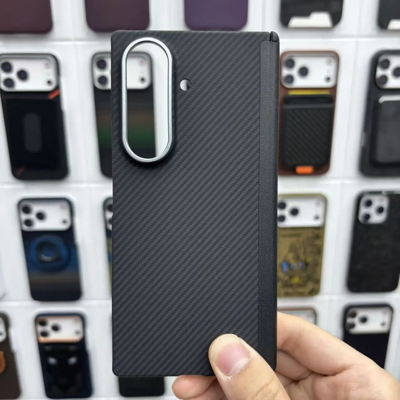 Case For Samsung Galaxy Z Fold8 Ultra Fold 8 Ultra Kevlar Hinge Protective Magnetic Carbon Fiber Anti-Drop Shockproof Cover
