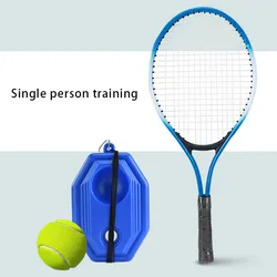 1 raqueta de tenis con juego de cuerdas, entrenador de tenis, base para una sola persona, práctica de rebote, deportes y equipo de fitness