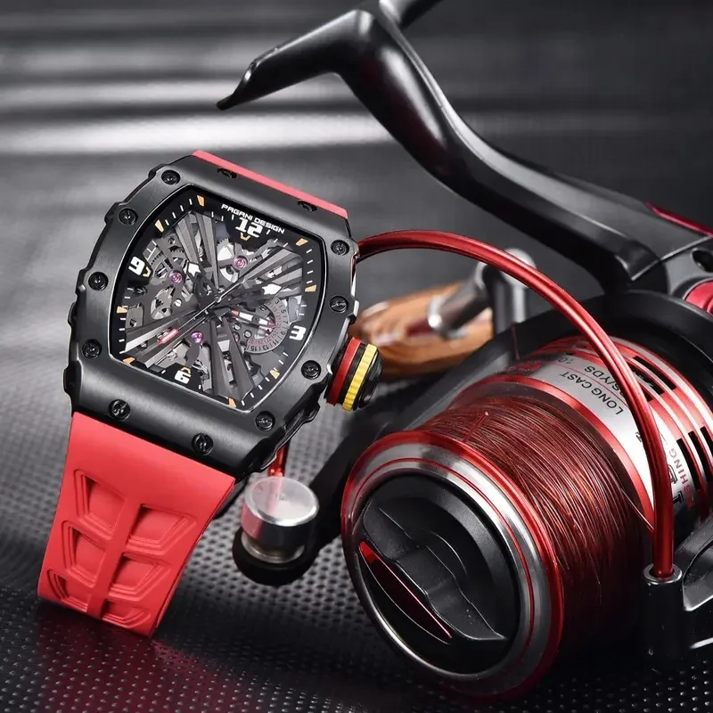 PAGANI DESIGN 2027 Luxury VH65 Man Quartz Wristwatch 42MM Tonneau Sapphire Stainless Steel Waterproof Chronograph Watch for Men