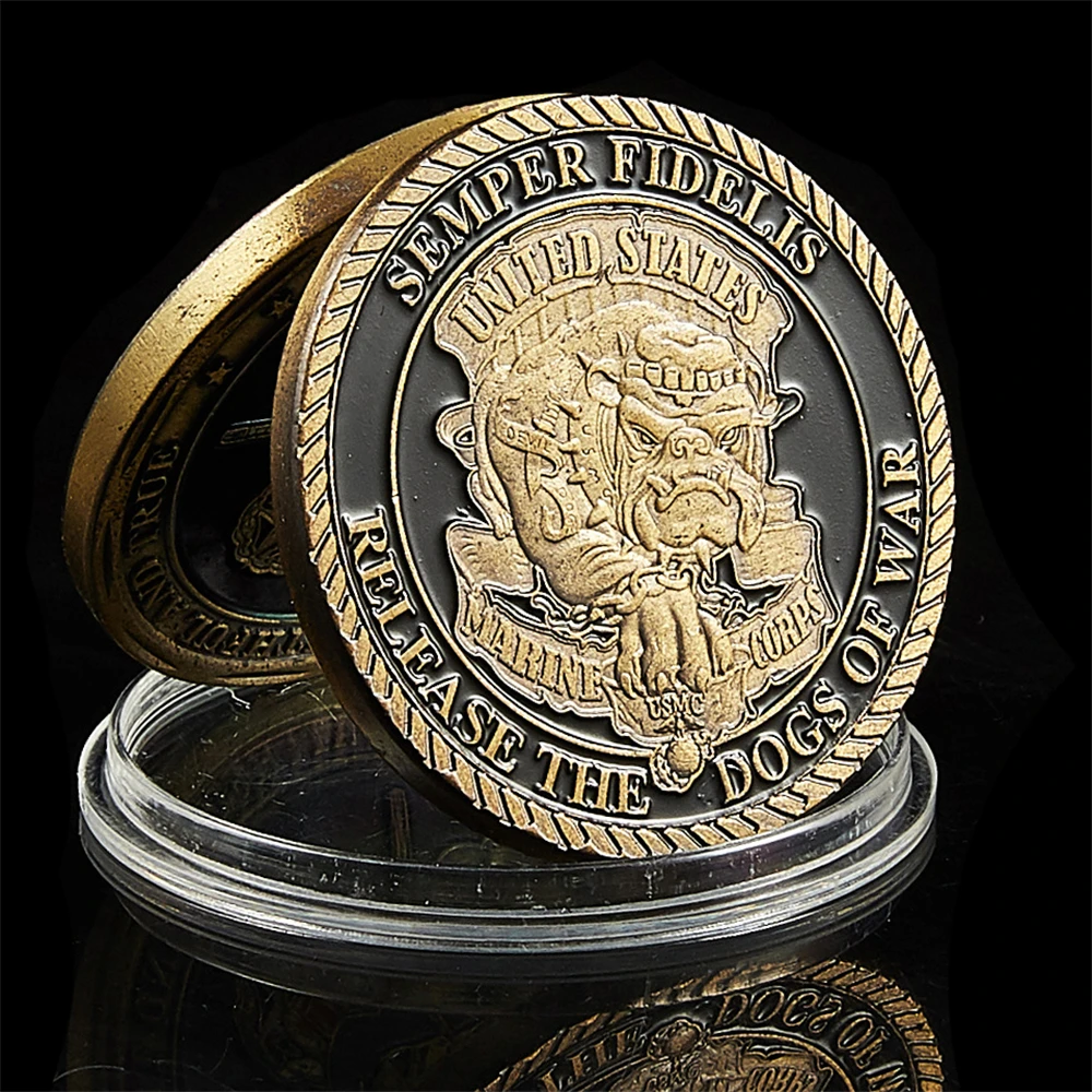 USA Semper Fidells Release The Dogs of War Metal Challenge Souvenir Coin Value