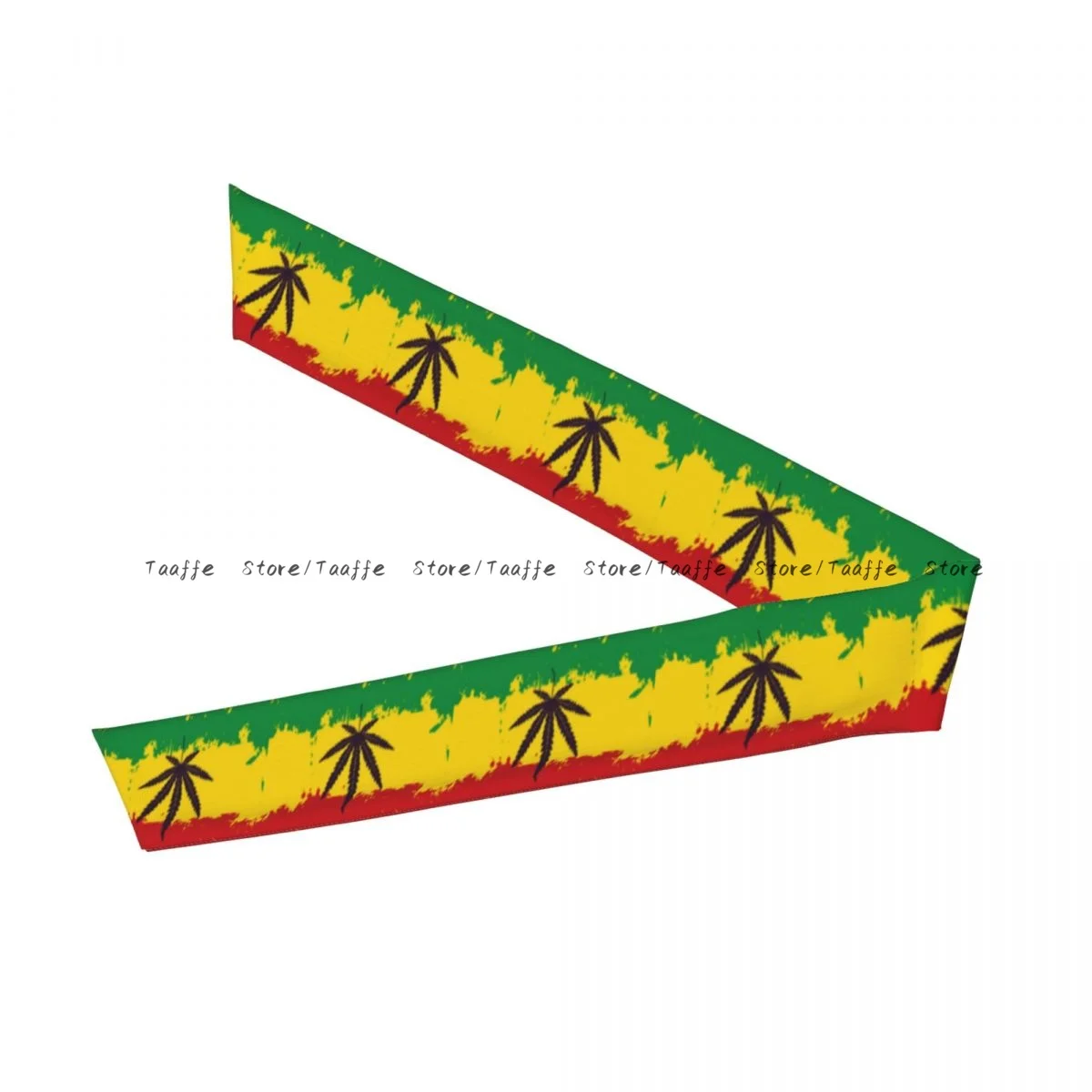 Head Tie Sports Headband Leaf Of Rasta Flag Athlete Sweatbands Head Wrap For Working Out Running Yoga