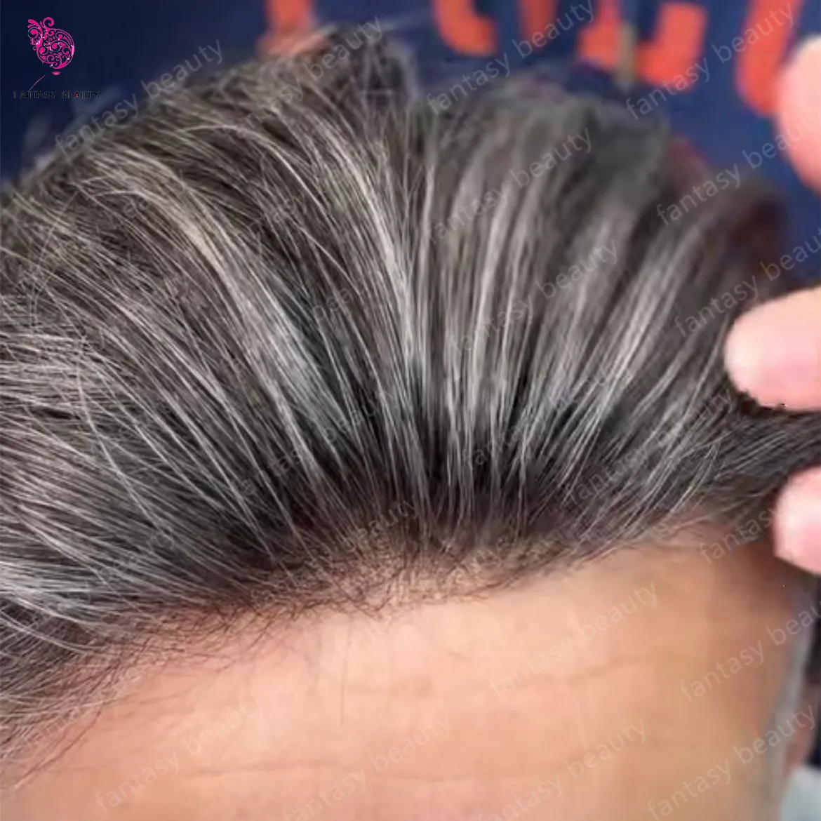 

Natural Hairline 1B40 1B65 Men Toupee Grey Black Brown 100 Human Hair Microskin Super Thin Skin Silicone PU Capillary Prosthesis