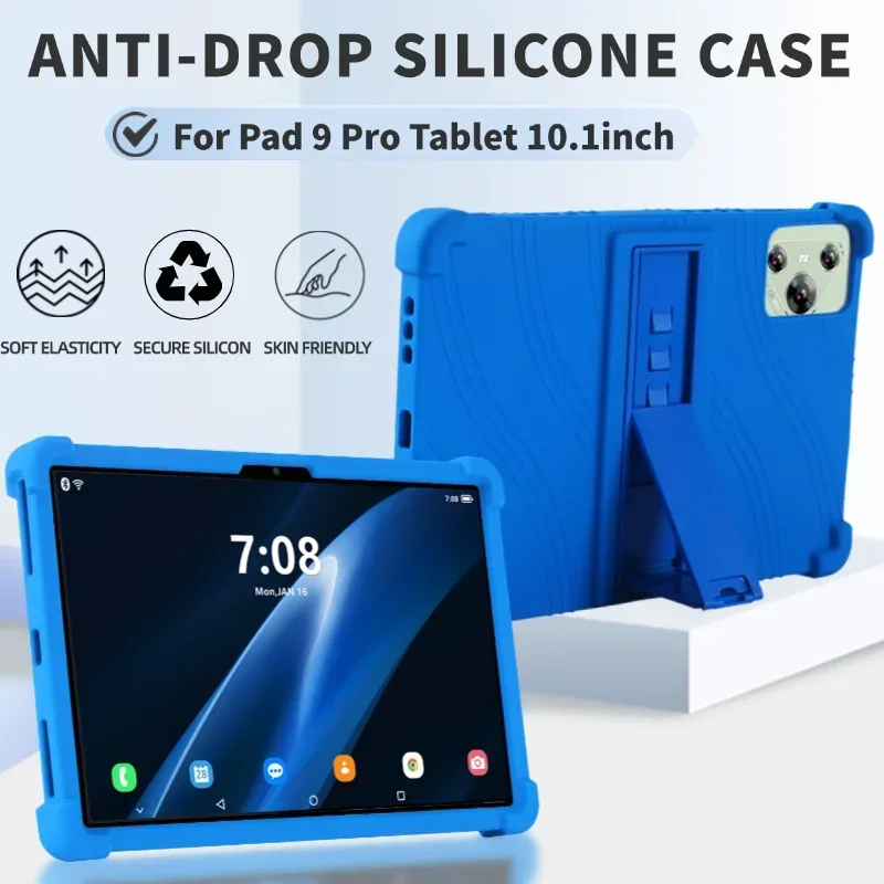 

For Pad 9 Pro Tablet 10.1 inch Tablet Coat Shockproof Cover Android 13 Soft Silicon Stand Protective Shell