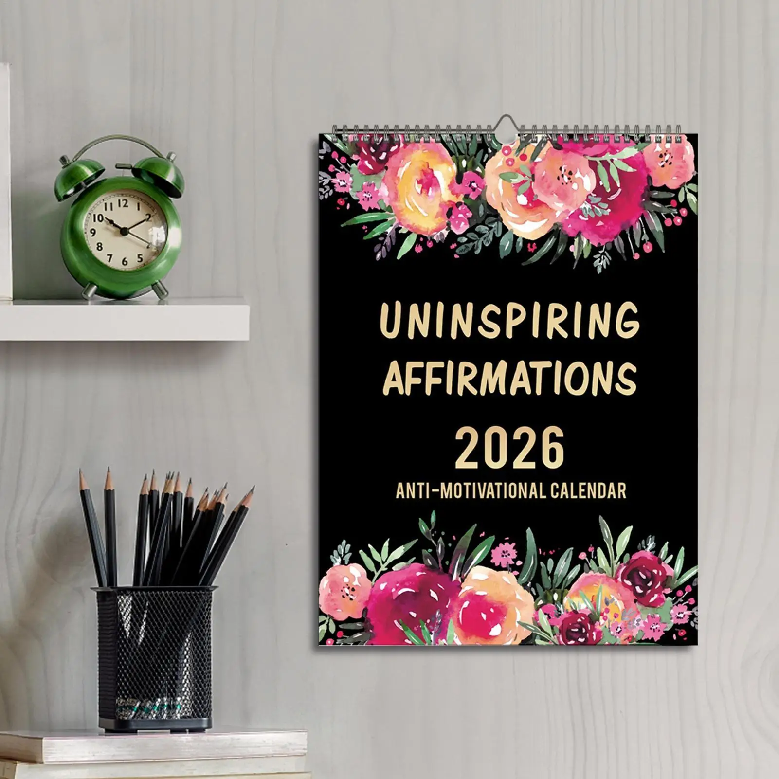 2026 تقويم الحائط دوامة ملزمة سنة مخطط التقويم 2026 مضحك مخطط إدارة الوقت الشخصي مع تحفيزية سخرية #4