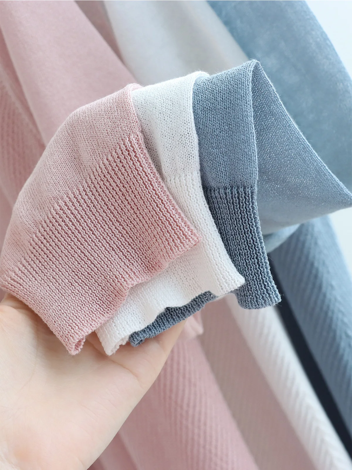 Dave&di Knitted Sweater Shawl Summer Long Sleeved Thin Cut Sun Protection Cardigan Lazy Mid Length Air-conditioned Shirt Versati