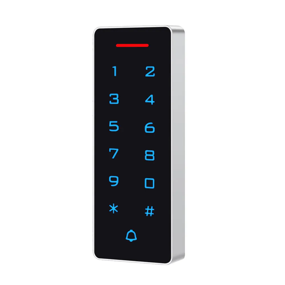 Standalone Backlight Touch Access Control Keypad 125khz 13.56Mhz RFID Proximity Wiegand 26 Access Control Card Reader 2000 Users