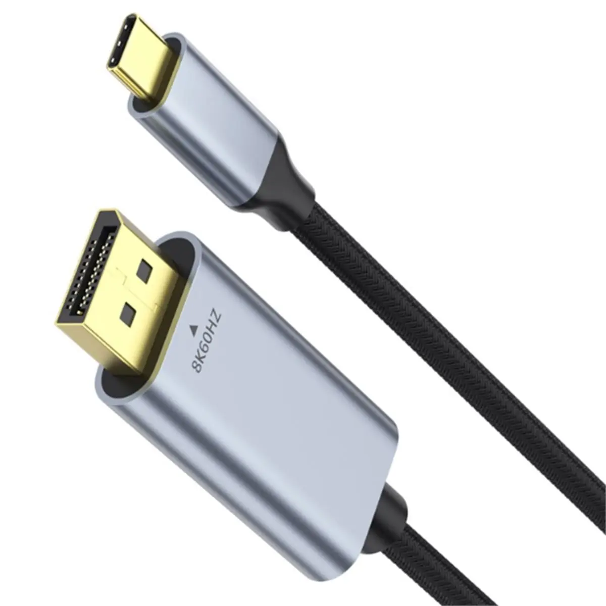 8K60Hz Type C to DP 1.4 Adapter Cable Connector Wire Line for High Resolution Video Streaming and Gaming 1M