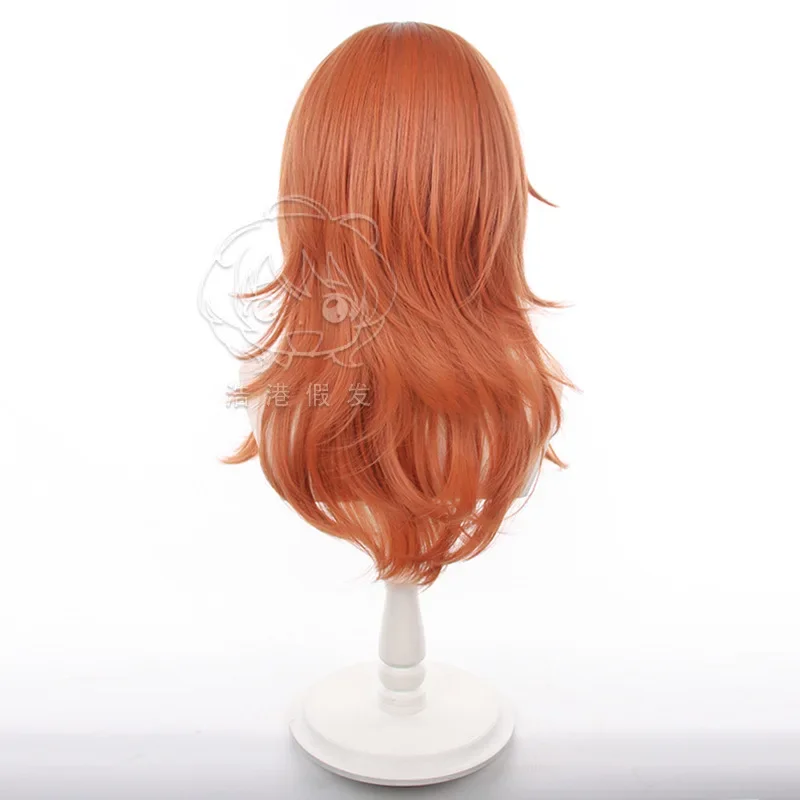 Motosserra homem cosplay peruca anjo diabo longo cabelo laranja unisex anime japonês vestir-se perucas festa desempenho traje acessórios