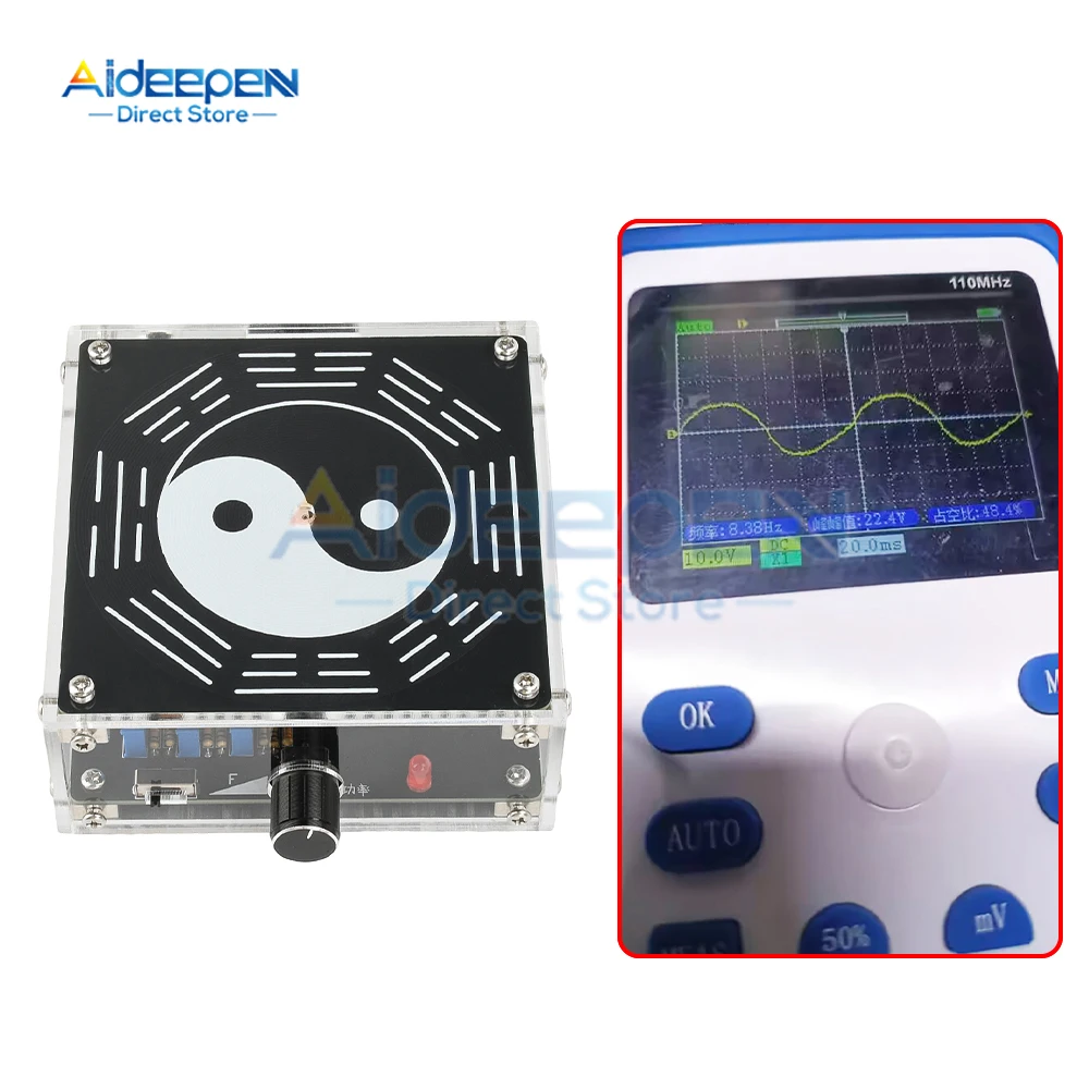 Adjustable 6.8/7.83/8.3Hz Schumann Resonance Ultra-low Frequency Pulse Wave Generator Audio Resonator DC 15V 2A 15W