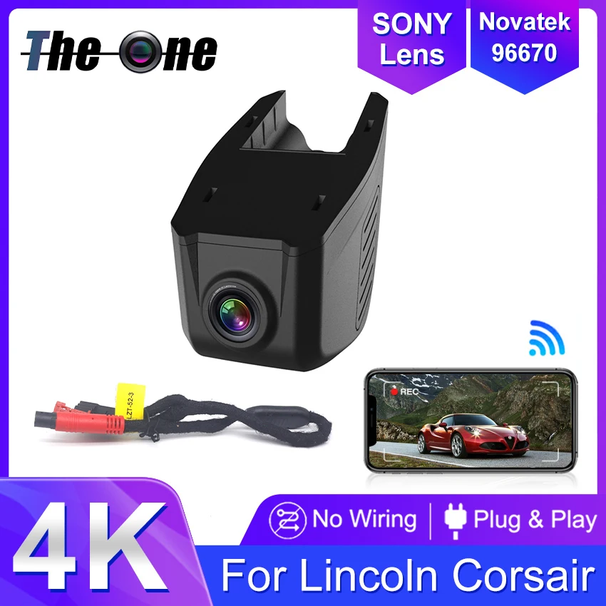 

Для Lincoln Corsair 2020-2026 передняя и задняя видеорегистратор 4K для автомобильной камеры, видеорегистратора, WIFI, автомобильный видеорегистратор, записывающие устройства