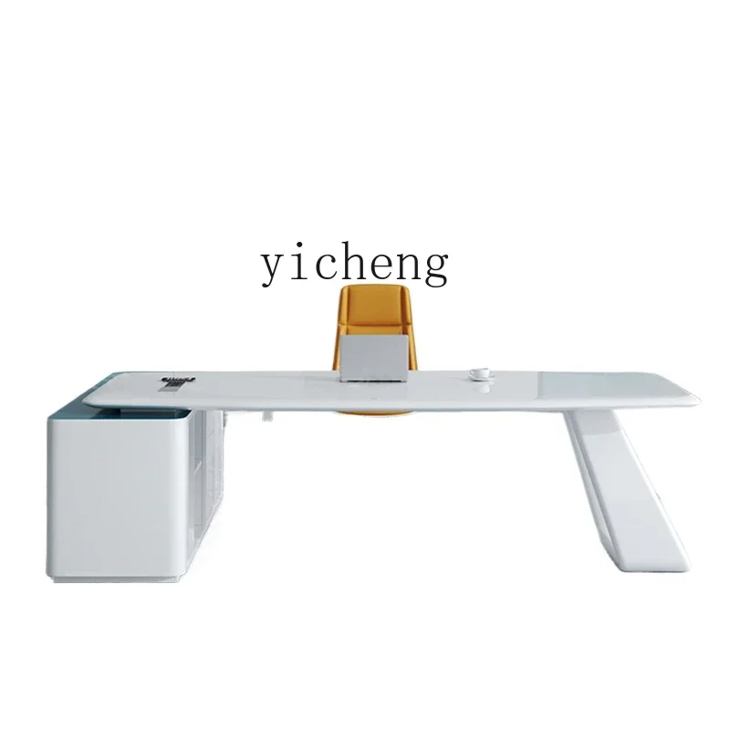 

Boss Desk Simple Modern Paint Executive Desk Fashion Desk Combination