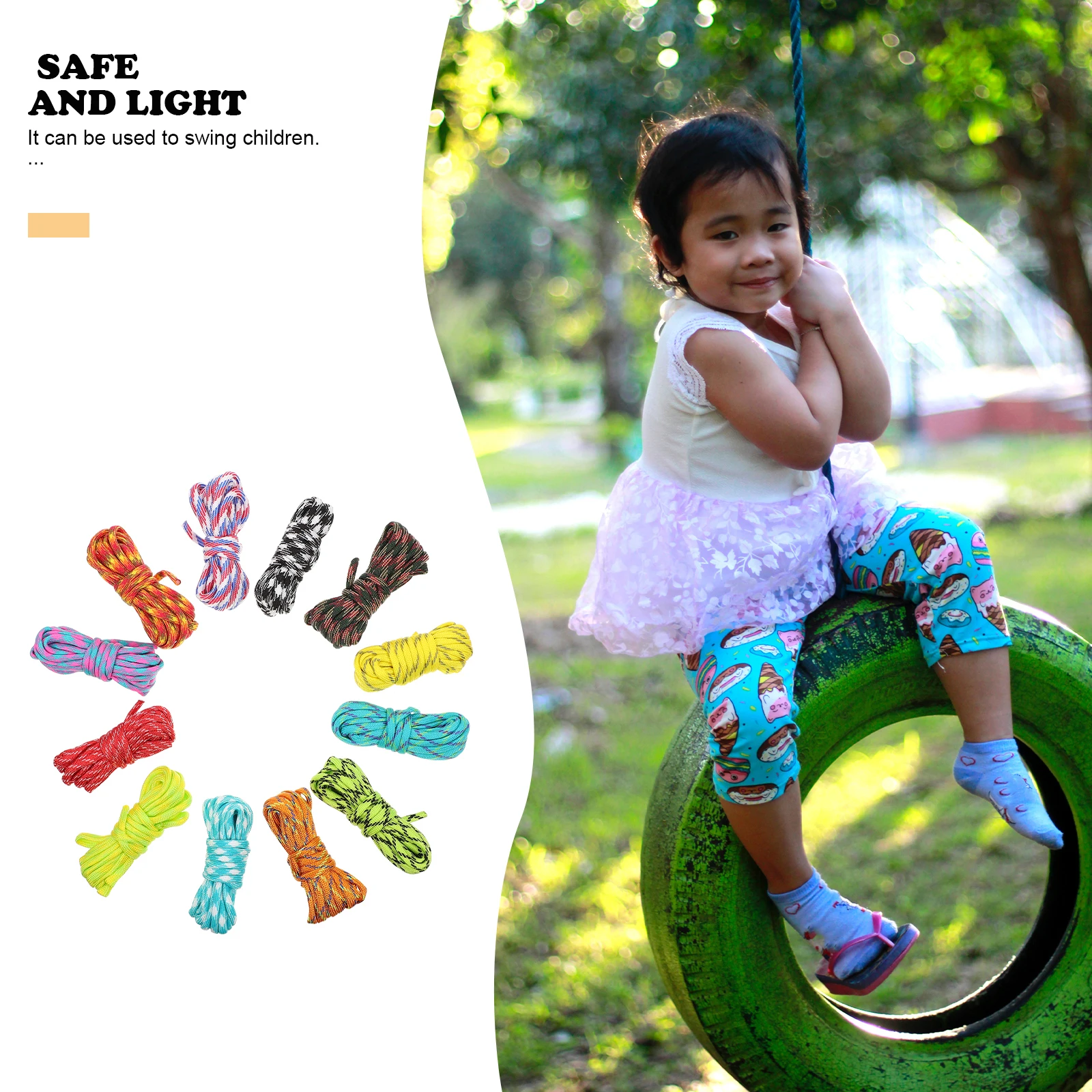 

12pcs Parachute Cord Umbrella Rope 12 Rolls Heavy Duty Braided Tent Rope For Camping Climbing Outdoor Survival Gear Lightweight