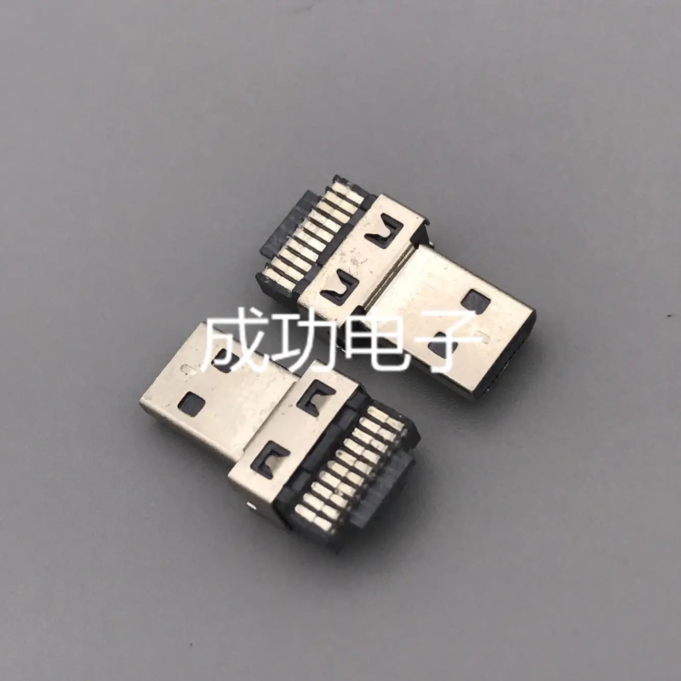 For High definition connector HDMI female seat MICRO HDMI male seat D type 19P male head welding wire type with column
