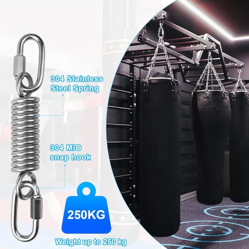  Steel Yogas Swing Spring 250kg Weight Capacity Rotation Mechanism Hammock Suspension Spring For Hammock Chairs Punching Bag