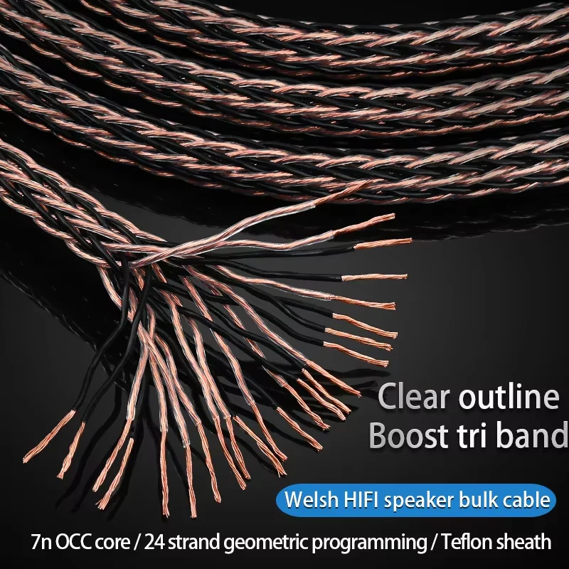 

Высокое качество Audiocrast OCC чистый медный сердечник Hi-Fi динамик оптом кабель 24-жильный аудио акустический кабель для Diy
