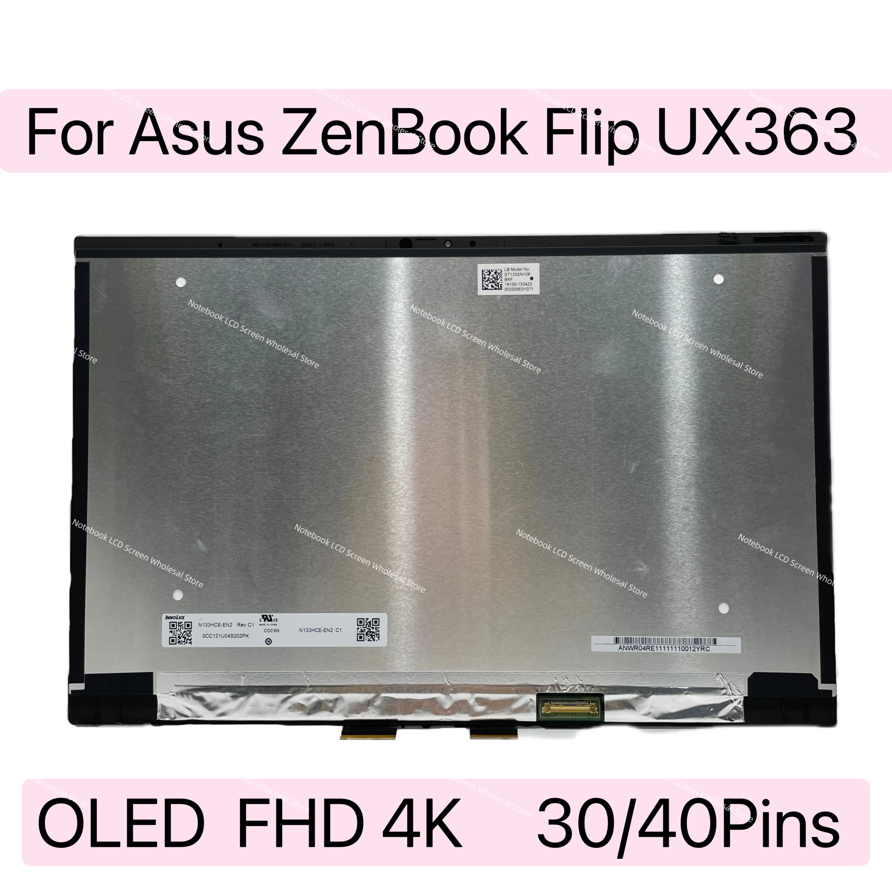 For ASUS ZenBook Flip UX363 UX363ja UXF3000E LCD Touch Screen Digitizer Complete Assembly ATNA33XC11 4k FHD OLED 13.3